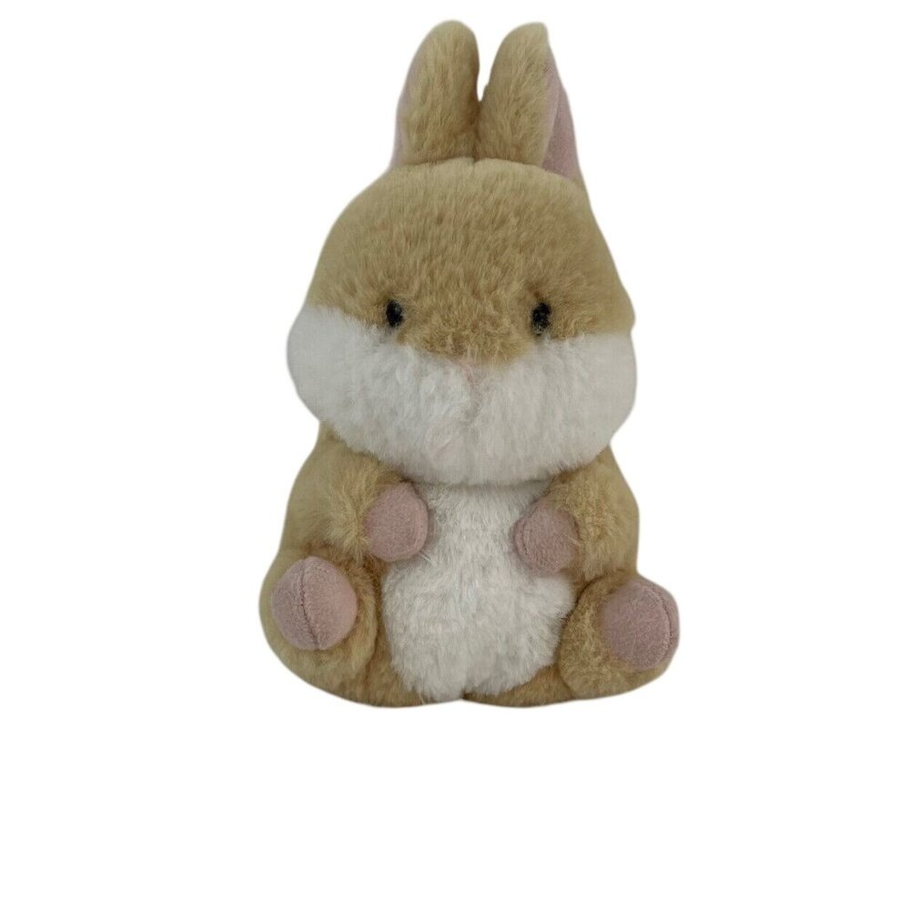 Aurora Springtime Rolly Pets Bonnie the Bunny Rabbit 8" Plush Easter Cream White